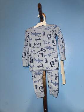 Carter's Baby 2pc Arctic Animal Waffle Pajama Set 12M